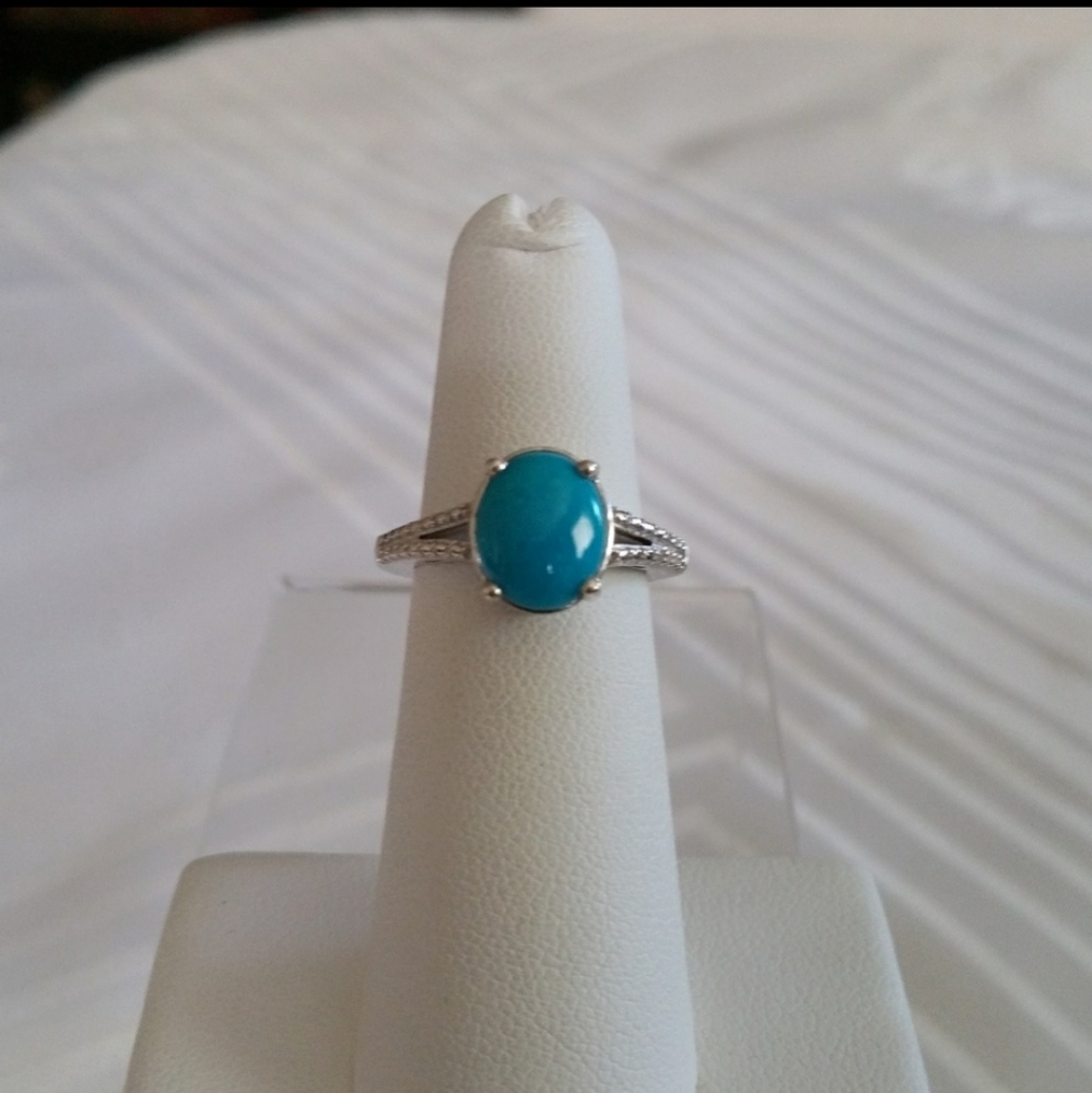 Arizona Sleeping Beauty Turquoise silver ring